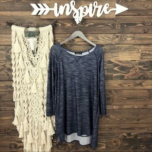 Lollipop Star | Marl Knit High‎ Low Sweater Top